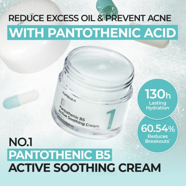 numbuzin No. 1 Pantothenic B5 Active Soothing Cream 80ml Double Pack - Image 3