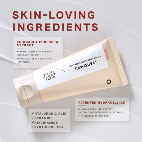 NEW💖 RAWQUEST Barrier Recovery Cream 80ml (+Essence 50ml) - Image 2