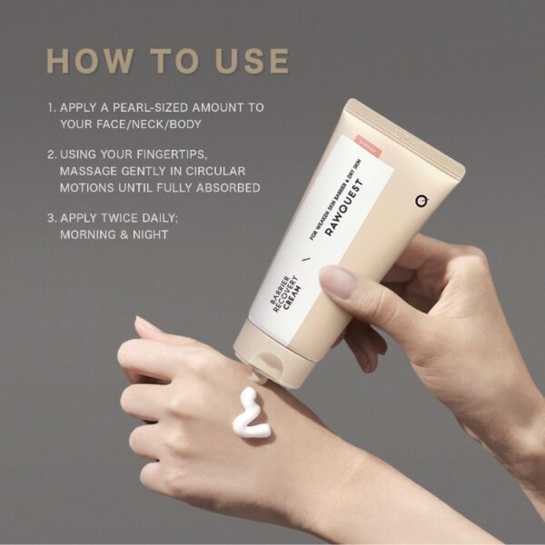 NEW💖 RAWQUEST Barrier Recovery Cream 80ml (+Essence 50ml) - Image 3