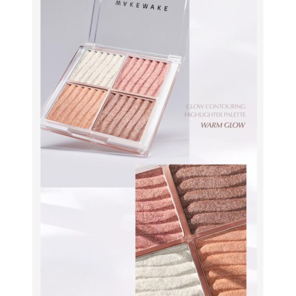wakemake Glow Contouring Highlighter Palette Brush Set [#2 Colors] - Image 4