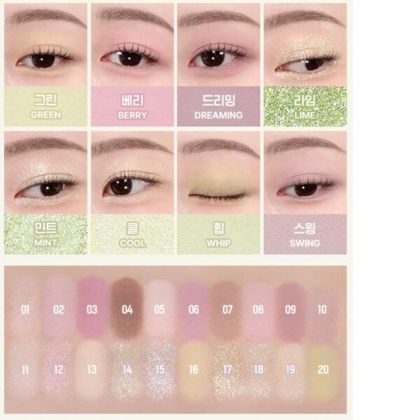 WAKEMAKE Soft Blurring Eye Palette Set [#18 Peach Crush] - Image 5