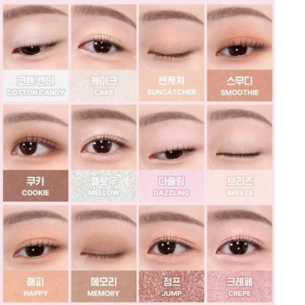 WAKEMAKE Soft Blurring Eye Palette Set [#18 Peach Crush] - Image 8