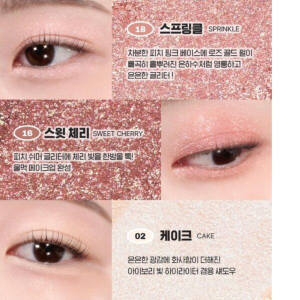 WAKEMAKE Soft Blurring Eye Palette Set [#18 Peach Crush] - Image 10
