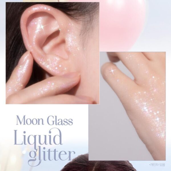 Clio Moon Glass Liquid Glitter [#3 Colors](+lip & eye remover 31ml) - Image 4