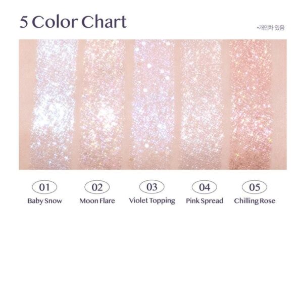 Clio Moon Glass Liquid Glitter [#3 Colors](+lip & eye remover 31ml) - Image 7