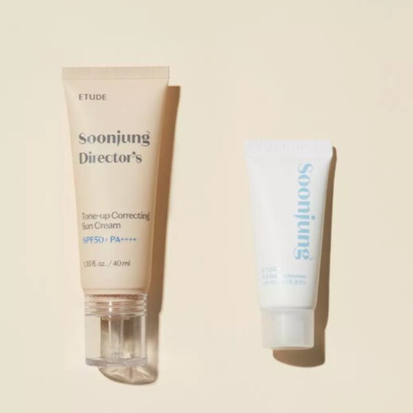 ETUDE Soonjung Director's Tone-up Correcting Sun Cream Set [#2 Type]