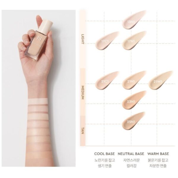 HERA Glow Lasting 24H Radiant Skin SPF22 PA++ [#23N1 BEIGE] (+Brush + Contouring Duo + Pouch) - Image 6