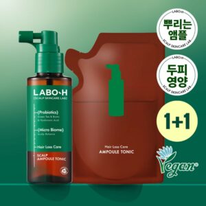 LABO-H Scalp Strengthening Ampoule Tonic for Hair Loss Relief 100ml + Refill 100ml