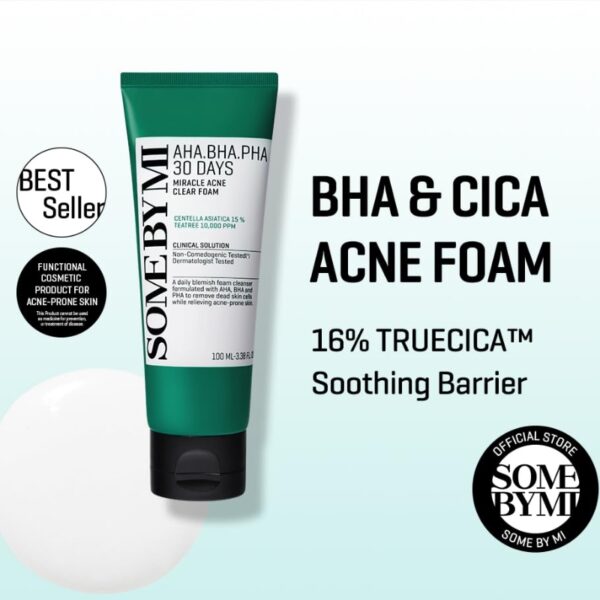 SOME BY MI AHA BHA PHA 30 Days Miracle Acne Clear Foam - Image 5
