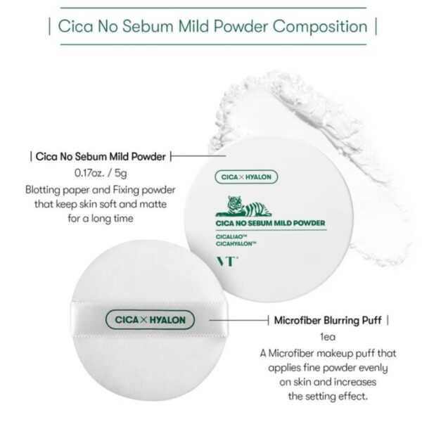 VT Cica No Sebum Mild Powder - Image 3