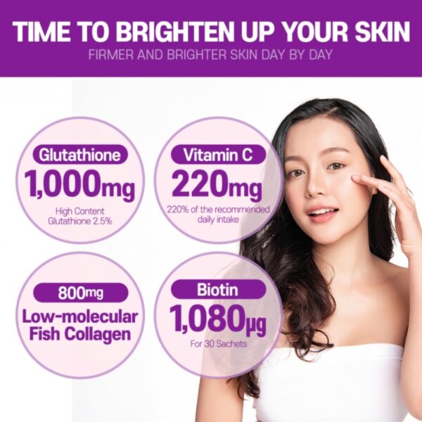 BOTO Glutathione White Low molecular Collagen C Biotin [#30 Sticks] - Image 3