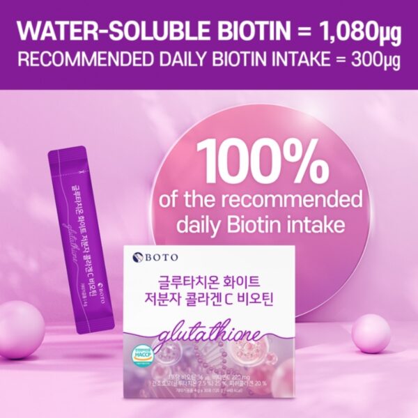 BOTO Glutathione White Low molecular Collagen C Biotin [#30 Sticks] - Image 6