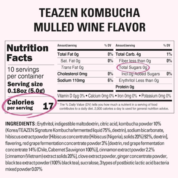 Teazen Kombucha Drink Mix [#Vin Chaud] - Image 5