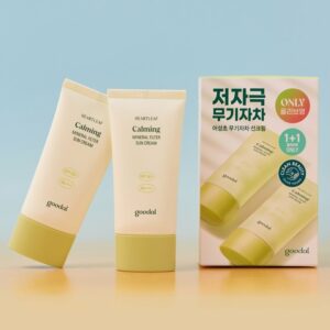 Goodal Heartleaf Calming Mineral Filter Sun Cream SPF50+ PA++++ Duo Set