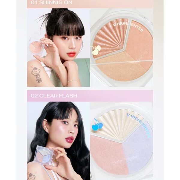 Soda Cafe x peripera V Highlighter Set (+Brush) - Image 6
