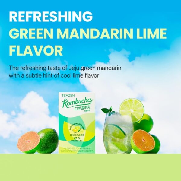 Teazen Kombucha  Drink Mix [#Green Mandarin Lime] - Image 3