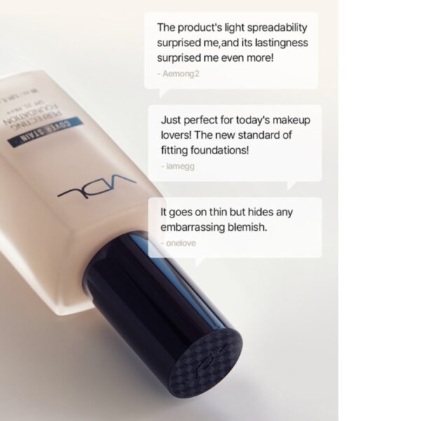 VDL Cover Stain Perfecting Foundation Set (+handy foundation +puff) - Image 3