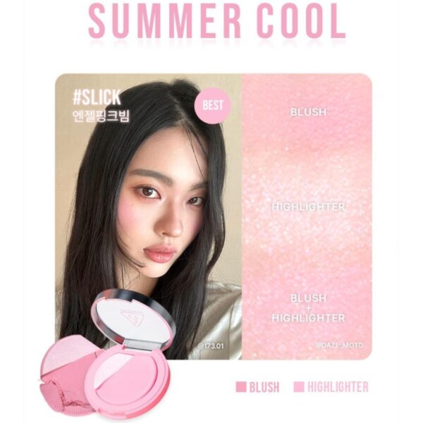 3CE Glow Blushlighter Dual Brush Set [#2 Colors] - Image 6