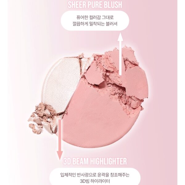 3CE Glow Blushlighter Dual Brush Set [#2 Colors] - Image 3