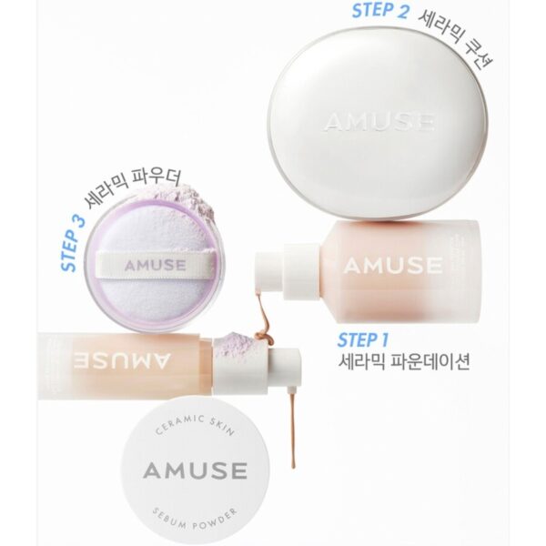 AMUSE Ceramic Skin Perfector Foundation SPF40 PA++ mini [#3 Colors] - Image 9