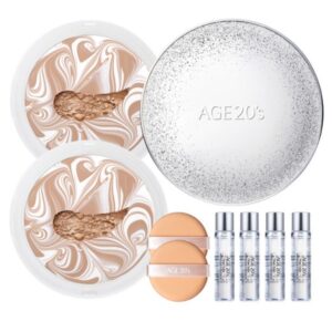 AGE 20's Essence Cover Fact Sparkle Case Cushion SPF 50+PA+++ Set [#2 Colors] (+Refill+ Ampoule)