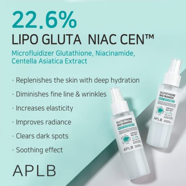 APLB Glutathione Niacinamide Mist Essence 105ml - Image 3