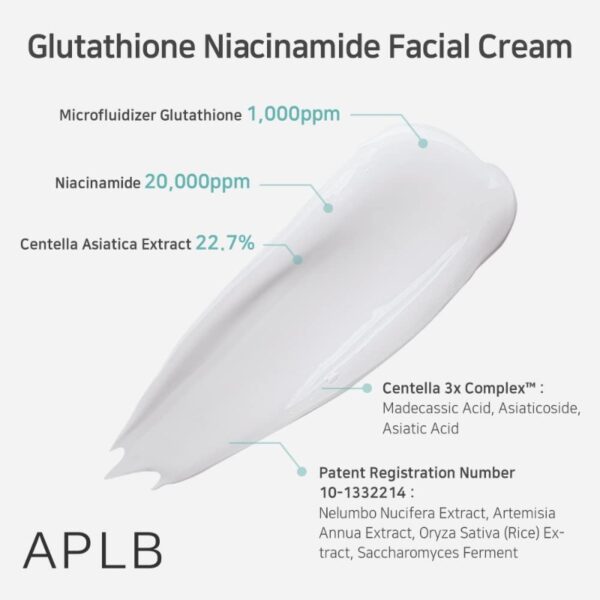 APLB Glutathione Niacinamide Facial Cream 55ml - Image 4