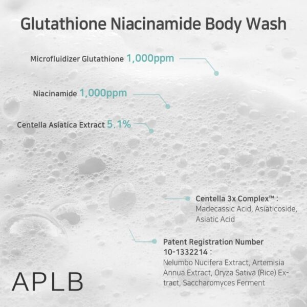 APLB Glutathione Niacinamide Body Wash 300mL - Image 4