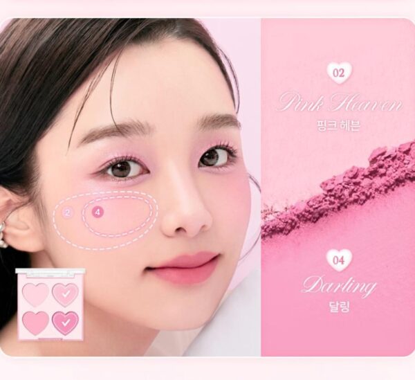 DASIQUE Blending Mood Cheek [#13 Sweet Heart] (+ mini glowy) - Image 4