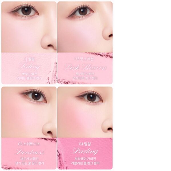 DASIQUE Blending Mood Cheek [#13 Sweet Heart] (+ mini glowy) - Image 8