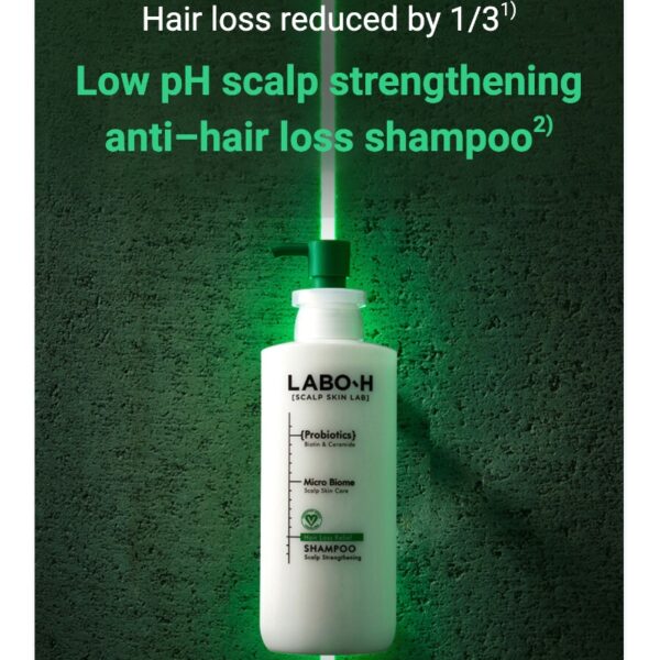 LABO-H Scalp Strengthening Shampoo Hair Loss Care 400ML + Refill 400ml+112ml) - Image 2