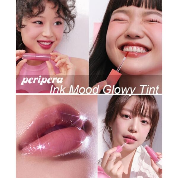 Peripera INK MOOD GLOWY TINT Set [#05 Cherry So What] (+mini Gross) - Image 2