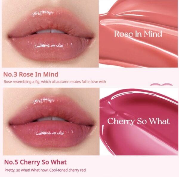 Peripera INK MOOD GLOWY TINT Set [#05 Cherry So What] (+mini Gross) - Image 7