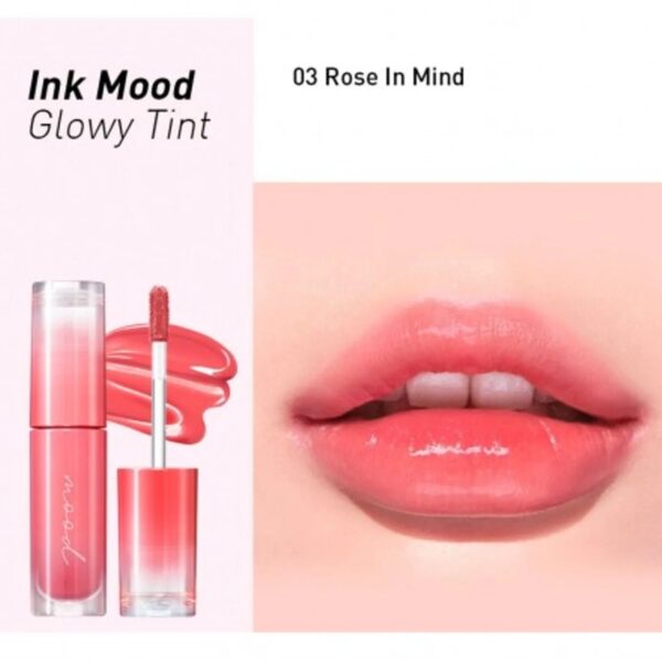 Peripera INK MOOD GLOWY TINT Set [#05 Cherry So What] (+mini Gross) - Image 4