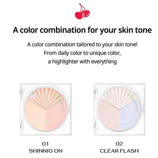 Soda Cafe x peripera V Highlighter Set (+Brush) - Image 2