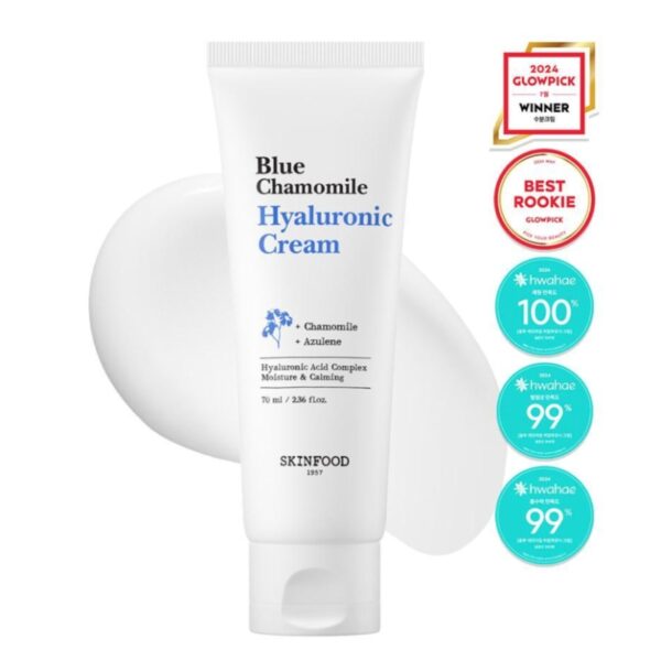 SKINFOOD Blue Chamomile Hyaluronic Cream 70ml Special Set (+30ml) - Image 2