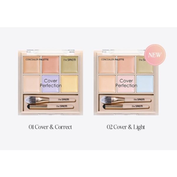 THE SAEM Cover Perfection Concealer Palette [#02 Cover & Light] - Image 3