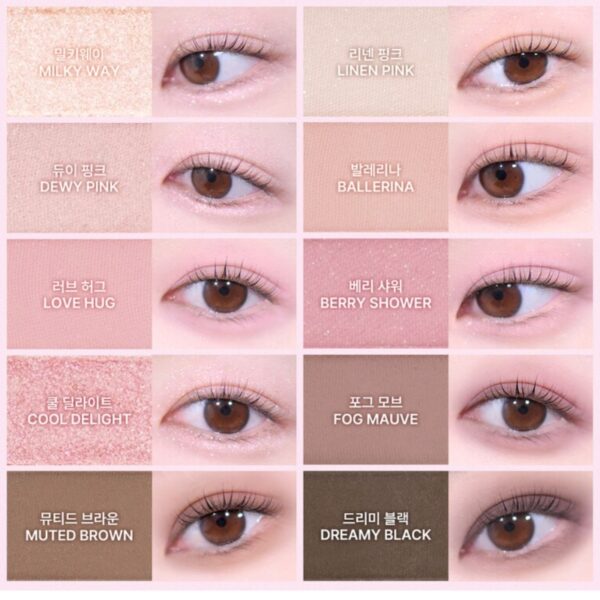 too cool for school Frottage Palette [#01 Peach Plain] (+3 Brush + eye glitters Pencil) - Image 7