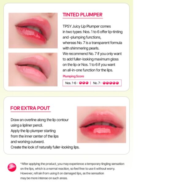 TPSY Juicy Lip Plumper [#4 Colors] (+Ribbon GripTok) - Image 9