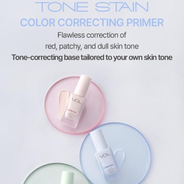 VDL Tone Stain Color Correcting Primer SPF33 PA++ [#03 SERENITY] (+Spatual) - Image 3