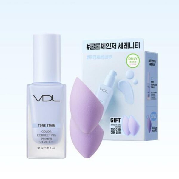 VDL Tone Stain Color Correcting Primer SPF33 PA++ [#2 Colors] (+Correcting 2 Puffs) - Image 2