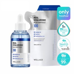 Wellage REAL HYALURONIC BLUE 100 AMPOULE 120ml Set [#JUMBO SIZE]