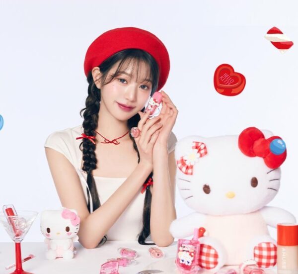 hello kitty x AMUSE Jel-Fit Tint Set [#09 Peach Coco] (+Lipbalm ring) - Image 11