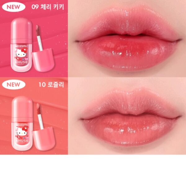 Hello Kitty 💖 AMUSE Bebe Tint Set [#09 Cherry Kiki] (+Ring) - Image 4