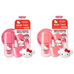 Hello Kitty 💖 AMUSE Bebe Tint Set [#09 Cherry Kiki] (+Ring)