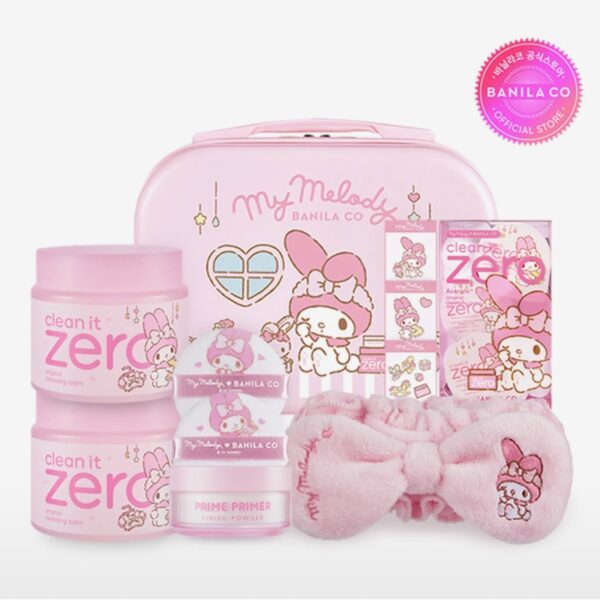 My Melody x Banila co Clean It Zero Cleansing Balm Original 180ml Duo Set (+Travel Kit 16ea+Band+Ready Bag +Sticker) - Image 7