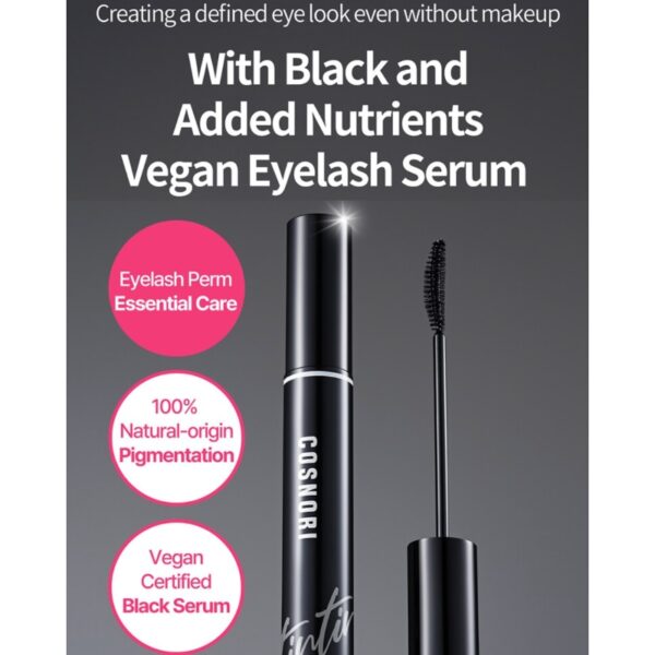 COSNORI Eyelash Serum (Black eyelash ampoule) Set[#01 Deep Black] (+ Brush liner) - Image 3