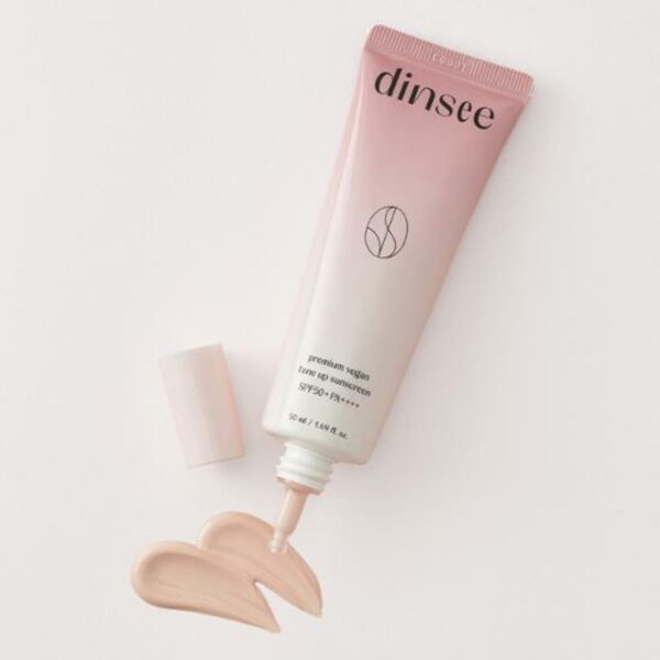 Dinsee Premium Vegan Tone Up Sunscreen SPF50+ PA++++ (+Puff 3P) - Image 2