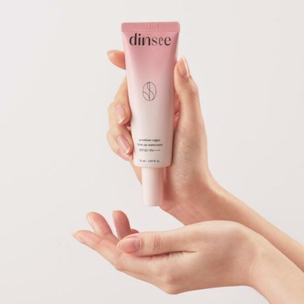 Dinsee Premium Vegan Tone Up Sunscreen SPF50+ PA++++ (+Puff 3P) - Image 5