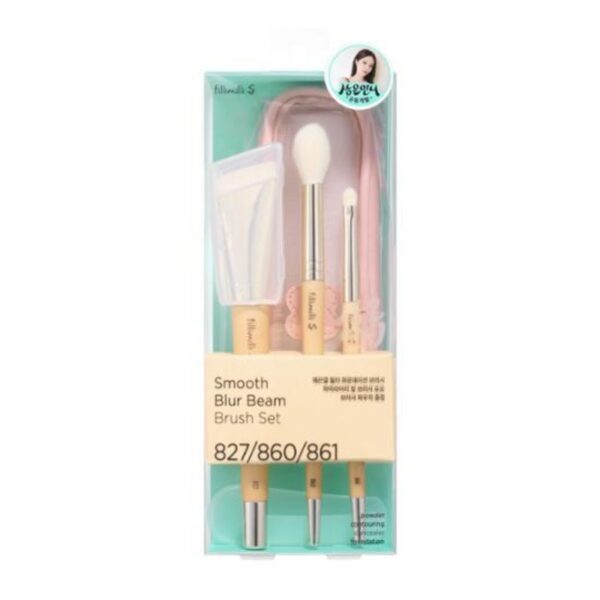 Fillimilli Glow Fitting Base Makeup Brush 3 Set (+pouch) - Image 2